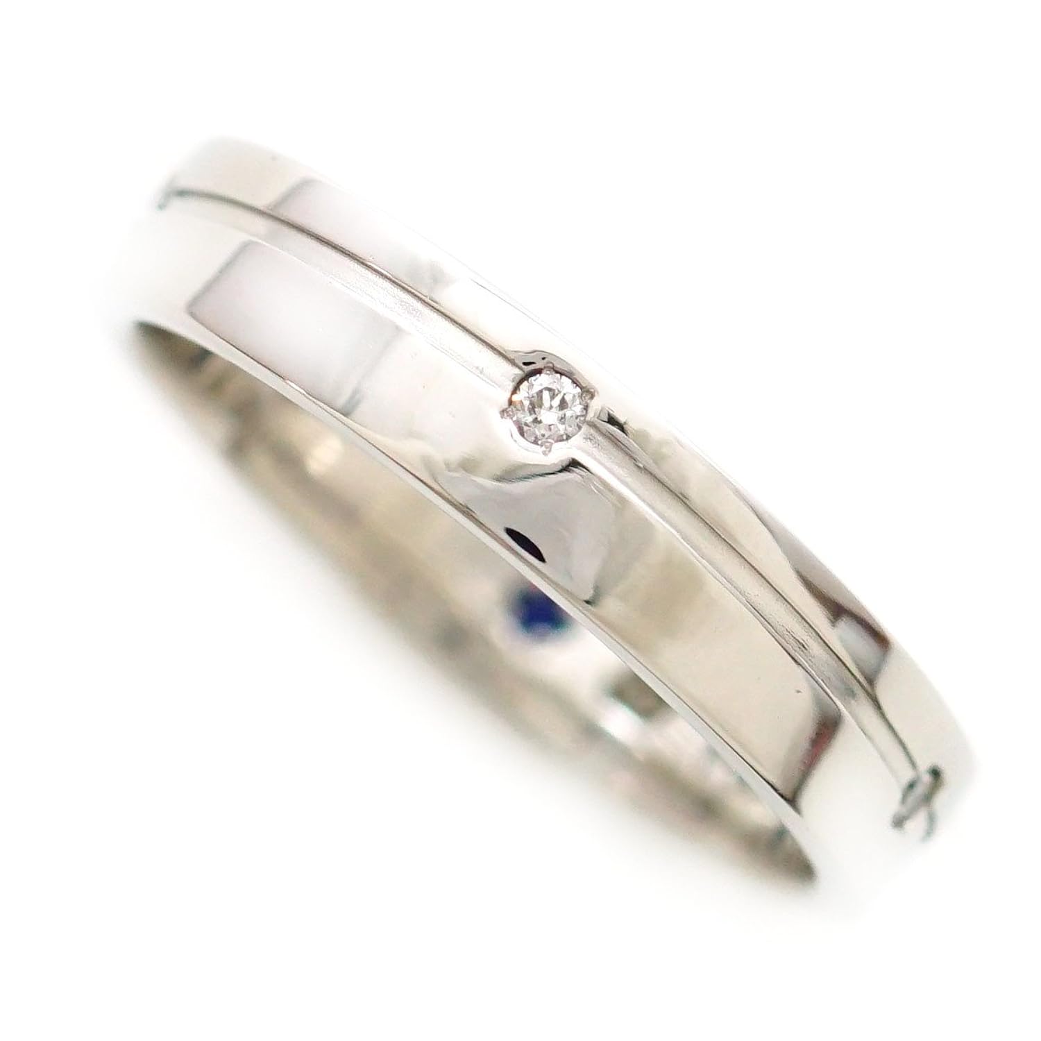 工場直送 Pt999 リング 6号 ダイヤ サファイア 中古ジュエリー 中古 B077mdbhhm Hermescolleges Ca