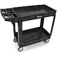 Simpli-Magic Rolling Utility Cart on Wheels, Heavy Duty with Ergonomic Handle, Deep Shelfs for Garage, Warehouse, Workshop, 600-Pound Capacity 40x33x17-Inch