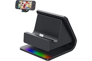 Switch Console Charging Dock for Nintendo: GEEKERA Portable Charging Station with RGB Lights Type-C Cable Docking Station Acc