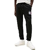 Tommy Jeans Mens Casual Cotton Jogger Sweatpants with Printed Flag Logo