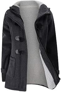 EIJFKNC Chaquetas Abrigo con Botones de Cuerno para Mujer de otoño e