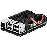 MakerFocus Raspberry Pi 2B/3B/3B+ Armor Case, Raspberry Pi Metal Case with Dual Cooling Fan Aluminium Alloy, Built-in Heatsin