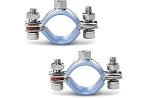 WYKA 38-40mm ID Range Split Ring Hanger,2 PCS Stainless Steel-304 Wall/Ceiling Mount Pipe Bracket Clamp (1.5-1.57")