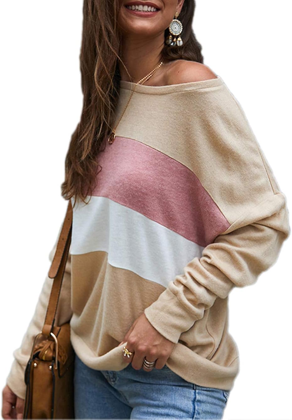 off the shoulder crewneck sweatshirt