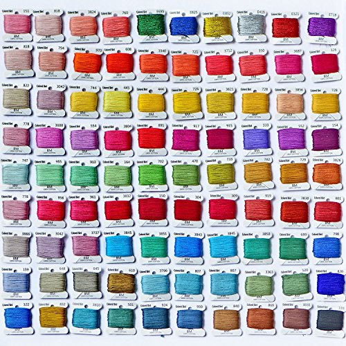 2 Embroidery+100+Cotton+Bracelets+Metallic+Organizer