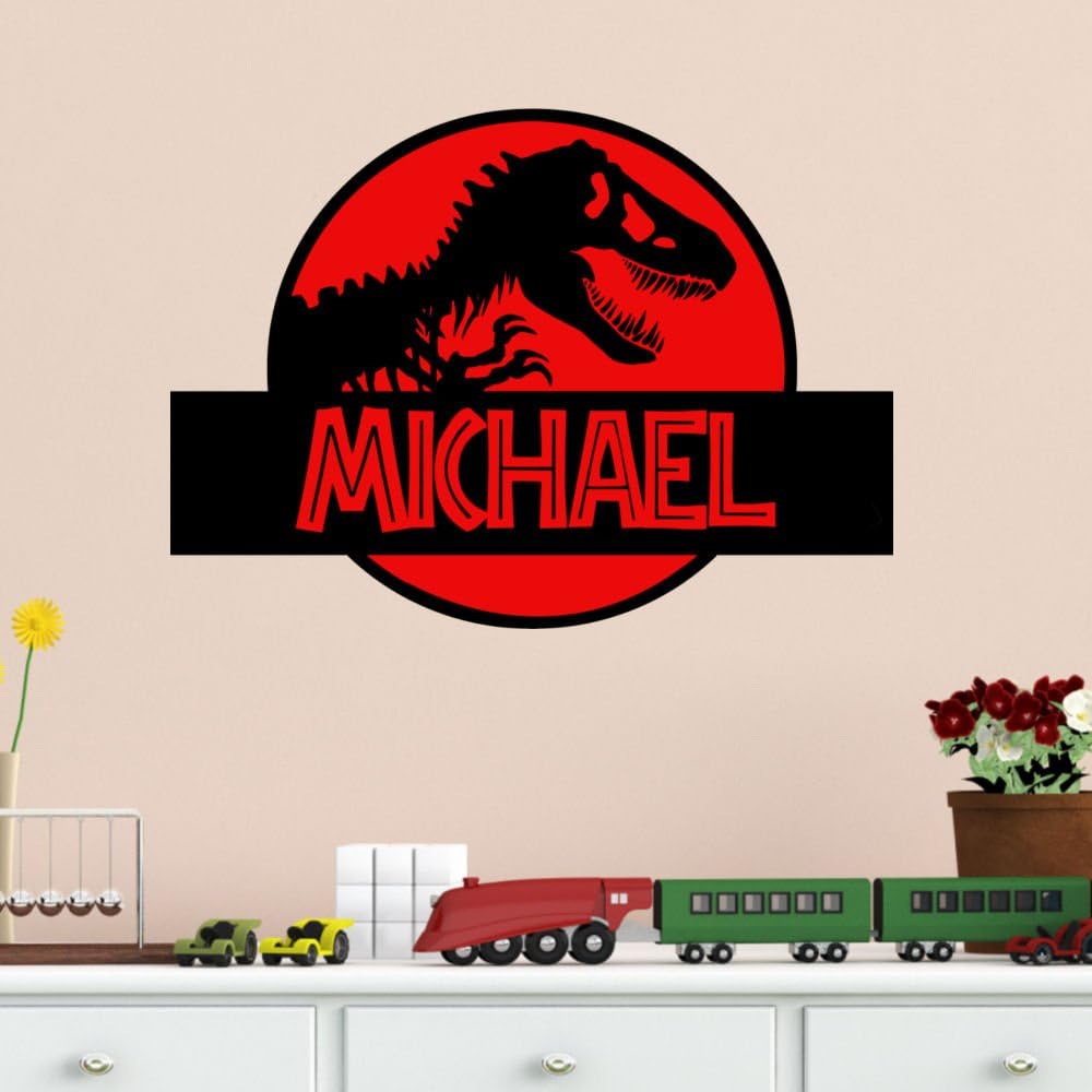 Dinosaur Wall Decal Jurassic Park Personalized Vinyl Wall Decal
