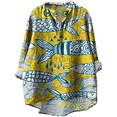 TIAFORD Women Fall Boho Floral Print Long Sleeve Blouses Tops Dressy Casual V Neck Button Down Shirts Plus Size Work Clothes