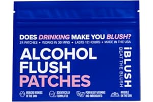 IBLUSH Asian Flush Patches - 24 Discreet, All Natural Patches Powered By Vitamins & Minerals - Fast, Effective & Backed By Sc