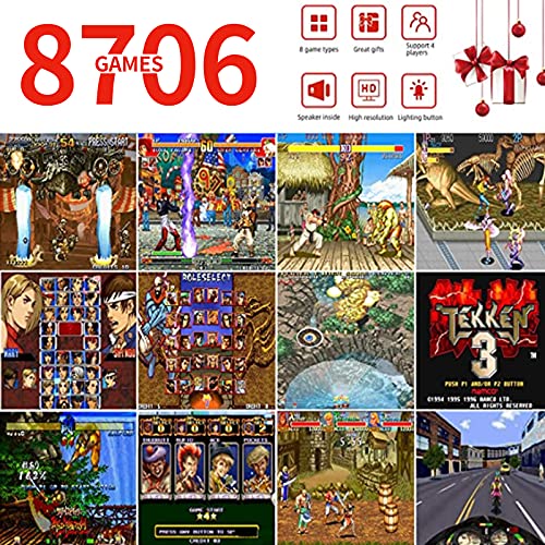 Jueapu 8706 Games in 1 3D Pandora Box Arcade Game Console,Install 8706