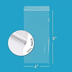 GPI - 4" x 8" Long Zip Bags, 500 Count, 2