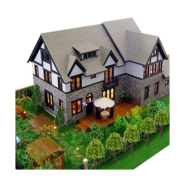 WINOMO 20ST Modell Bäume Miniatur Landschaft Landschaft Zug Eisenbahn Bäume Maßstab 1:100 dunkelgrün – Bild 6