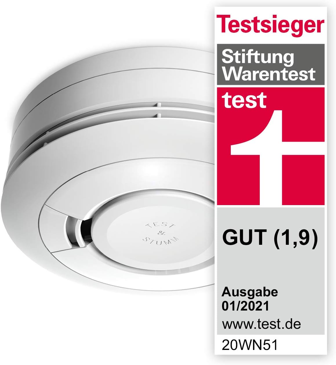 Ei Electronics Ei650 10-Year Smoke Alarm, White, Pack of 1, white, Ei650 1er set, 3 voltsV, 1 piece - Image 3