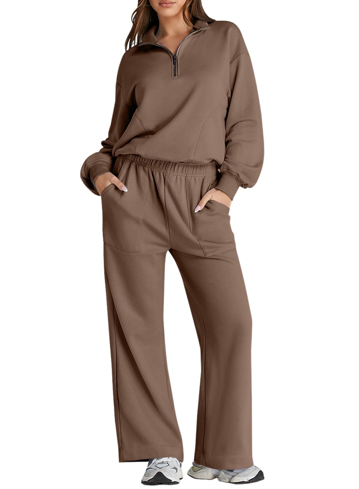Brown Designer Womens Sweat Suits Women's Tracksuits Ladies - Main Image