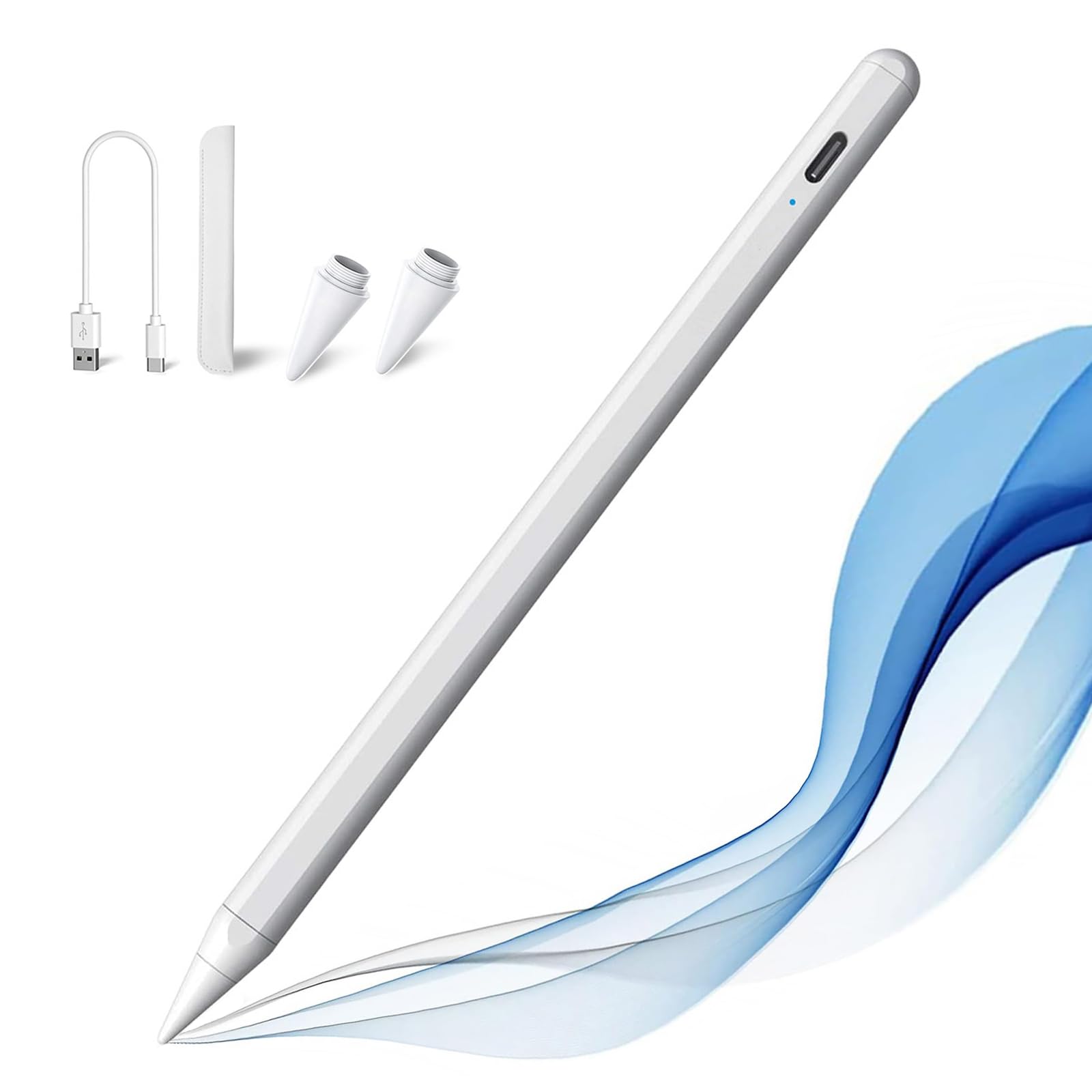 Stylus Pen for iPad With Palm Rejection and Tilt Function - High Precise Apple Pencil Compatible With iPad Mini 5/6, Pro 11/12.9 Inch, 6/7/8/9, Air 3/4