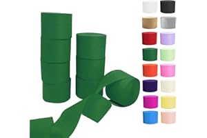 ODDODDY Moss Green Crepe Paper Streamers 8 Rolls, Party Streamers for Birthday Wedding Baby Bridal Shower Decorations Halloween Christmas Craft Supplies (1.8 Inch x 82 Ft/Roll，656ft)
