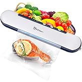 Fifilion Portable Vacuum Sealer Machine, Cordless & Rechargeable, 1500mAh Battery, 60Kpa Strong Suction, One-Touch Food Saver for Dry/Moist/Oily Items, Compact Design with Built-in Cutter
