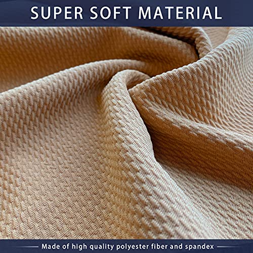 TFJ Stretch Chair Covers for Dining Room Set of 6, Jacquard Dining Chair Slipcovers Washable Seat Protector for Dining Room Parsons Chair Cover for Home, Banquet, Ceremony, Wedding Party