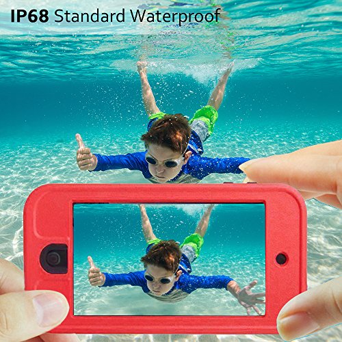 Comsoon iPod 5 iPod 6 Waterproof Case,[Dustproof Sweatproof][IP68 Certified]iPod Touch Defender Case Built-in Touch Screen & Kickstand for Both Apple iPod Touch 5th & 6th Generation - Thumbnail 2