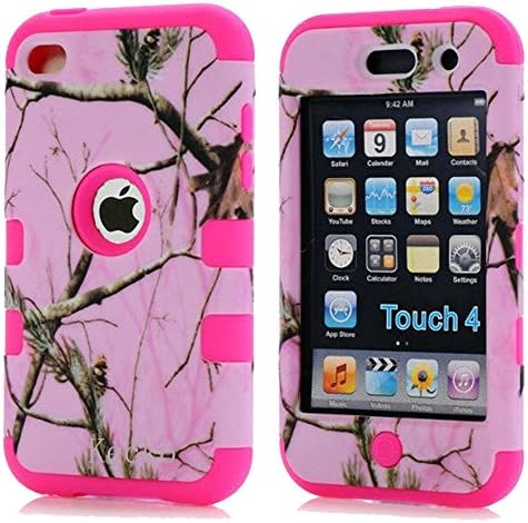 Kecko®Dual Layer Defender Tough Armor Realtree Camouflage Hunting Tree Shockproof High Impact Hybrid Silicon Hard Suitable Fit Camo Case Cover for Girls &amp; Boys For ipod Touch 4 4th Generation