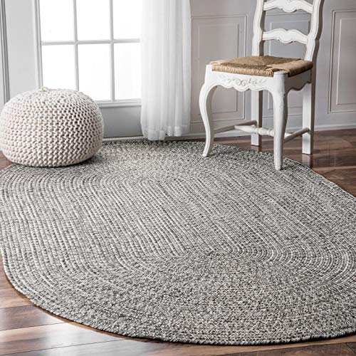 nuLOOM Wynn Braided Indoor/Outdoor Area Rug, 7' 6" x 9' 6" Oval, Light