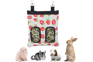 DZWLKJ Guinea Pig Hay Feeder, 600D Polyester, Rabbit Hay Feeder Bag, S -10"x 8"x 0.4", Guinea Pig, Chinchilla, Hamsters, Small Pets, 1 Pack, Lightweight