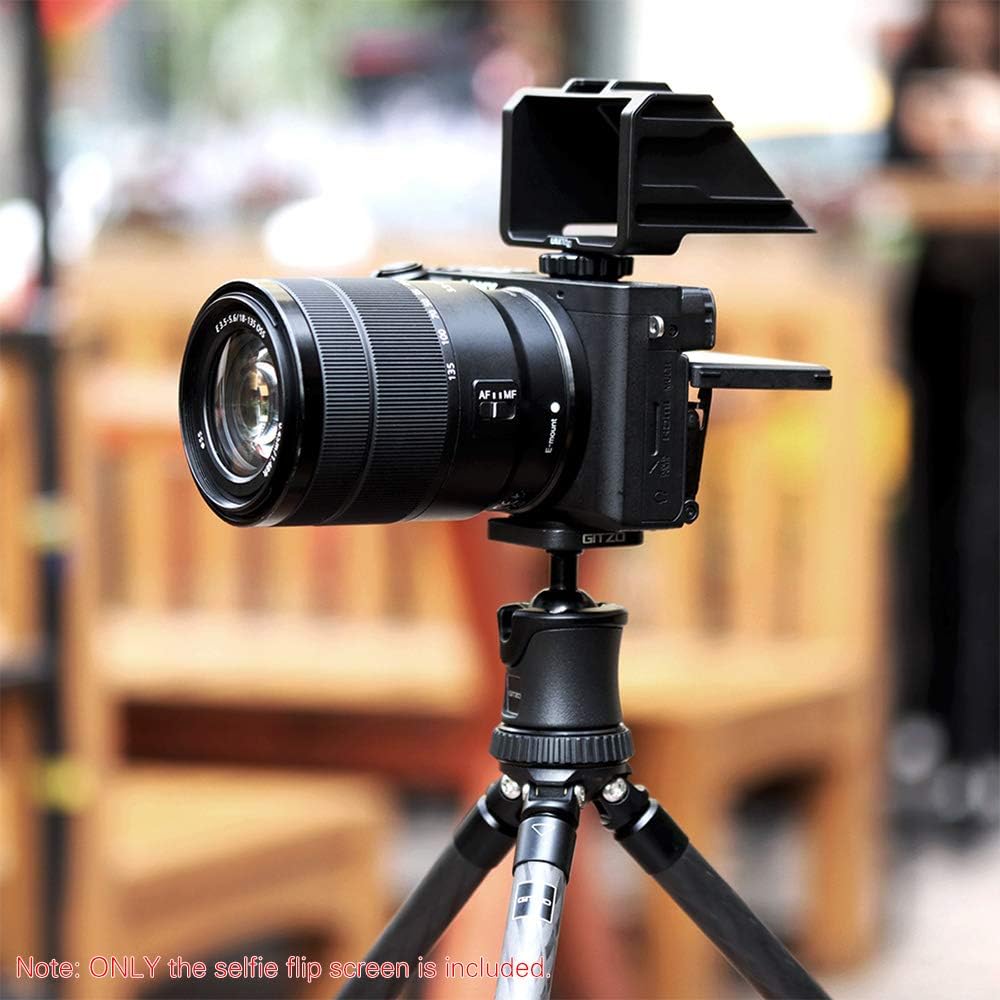 UURig Vlog Selfie Flip Screen with Cold Shoe for Mirrorless Camera for Video Youtuber, black - Image 5