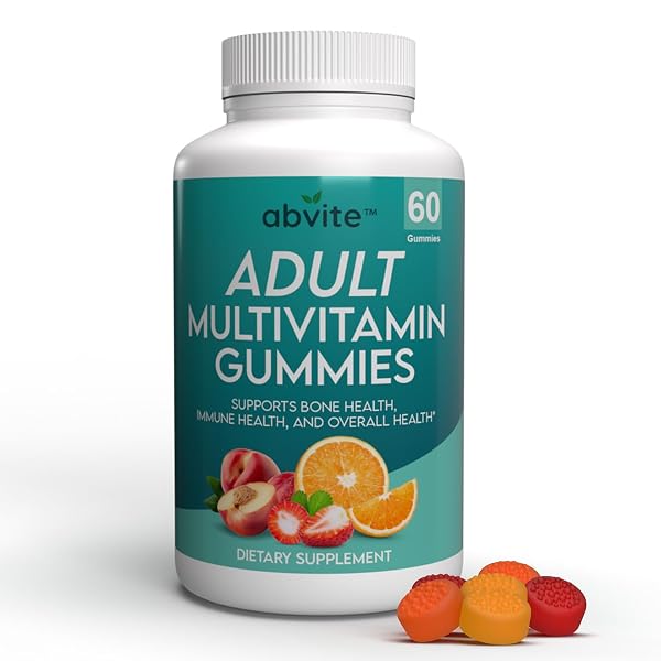 ABVITE PLANT-BASED MULTIVITAMIN GUMMIES, DAILY MULTIVITAMINS FOR MEN AND WOMEN WITH VITAMINS A, C, D, E, B-3, B-6, B-12, BIOTIN, INOSITOL, NON-GMO, GLUTEN FREE, 60 COUNT (30 DAYS SUPPLY)