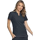 HeartSoul Break On Through Women Scrubs Top Split Neck HS765
