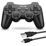 VOYEE Controller Replacement for Sony Original PS3 Controller, Wireless Controller Gamepad with Upgraded Joystick Compatible 
