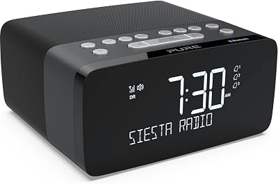Pure Siesta Charge DAB+/DAB/FM Digital Radio Alarm Clock with Qi Wireless