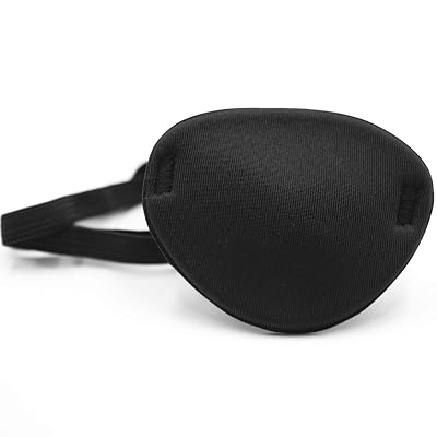 AnFun Black Eye Patch with Adjustable Buckle for Adults and Kids Soft and Comfortable Pirate Eye Patch Single Eye Mask for Amblyopia Lazy Eye