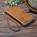 iPhone 7 Case, CORNMI Design Wallet Leather Magnetic Closure Cover for iPhone 7 4.7 inch with Card Slots, Cash Compartment, Wrist Strap Brown
