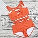 Prograce Women's Sexy Criss Cross High Waisted Bandage 2PCS Bikini Set, 2XL Orange