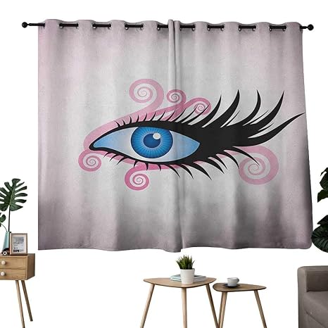 Nuomanan Rideaux De Fenêtre Pour Yeux Et Yeux De Chat Noir