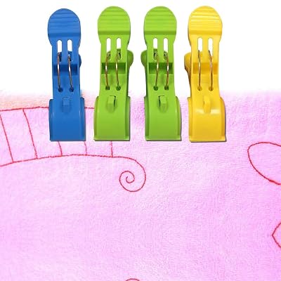 Buy Attmu Beach Towel Clips For Beach Chairs 12 Pack Towel Holder In Fun Bright Colors Keep Towel From Blowing Away Online In Indonesia B016zoxepw