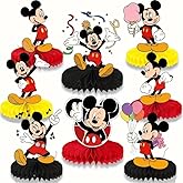 Cartoon Birthday Decorations, Cute Honeycomb Table Centerpiece, 3D Table Decorations Birthday Party Supplies Party Decorations (Black)