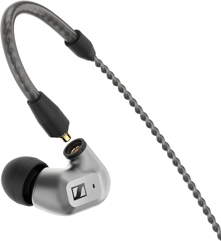 IE 200 Audiophile Audiophile Stereo Wired: auscultadores intra-auriculares com fios com som claro e superior de alta fidelidade, voz realista e graves potentes - prateados