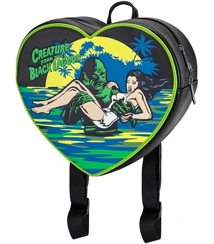 Rock Rebel Universal Monsters Creature from the Black Lagoon Face Mini Backpack : Clothing, Shoes & Jewelry