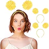 HODRME 2 Pieces Pom Pom Head Bopper-Yarn Spings Pom Headwear Party Headband for Adults and Kids