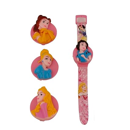 Rvold Princess Character Multi-Colour Digital Dial Watch with 3 Additional Top Screen Design