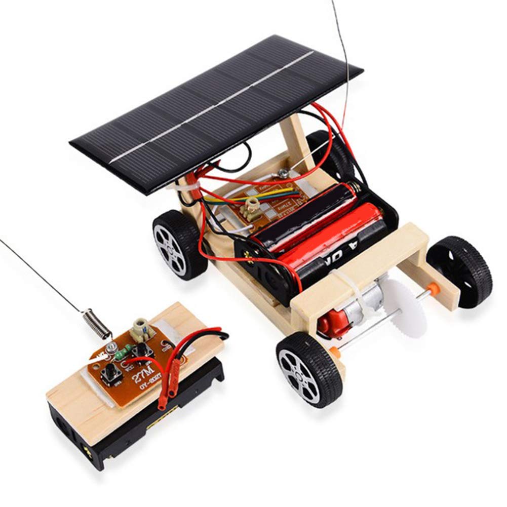VGEBY DIY Solar Remote Control Car, DIY Assembled Toy Car Solar Remote Control Car Set Kids Educational Toy for Kids Science and Education Toy Kids Toys