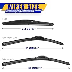 3 wipers Replacement for 2007-2013 Suzuki