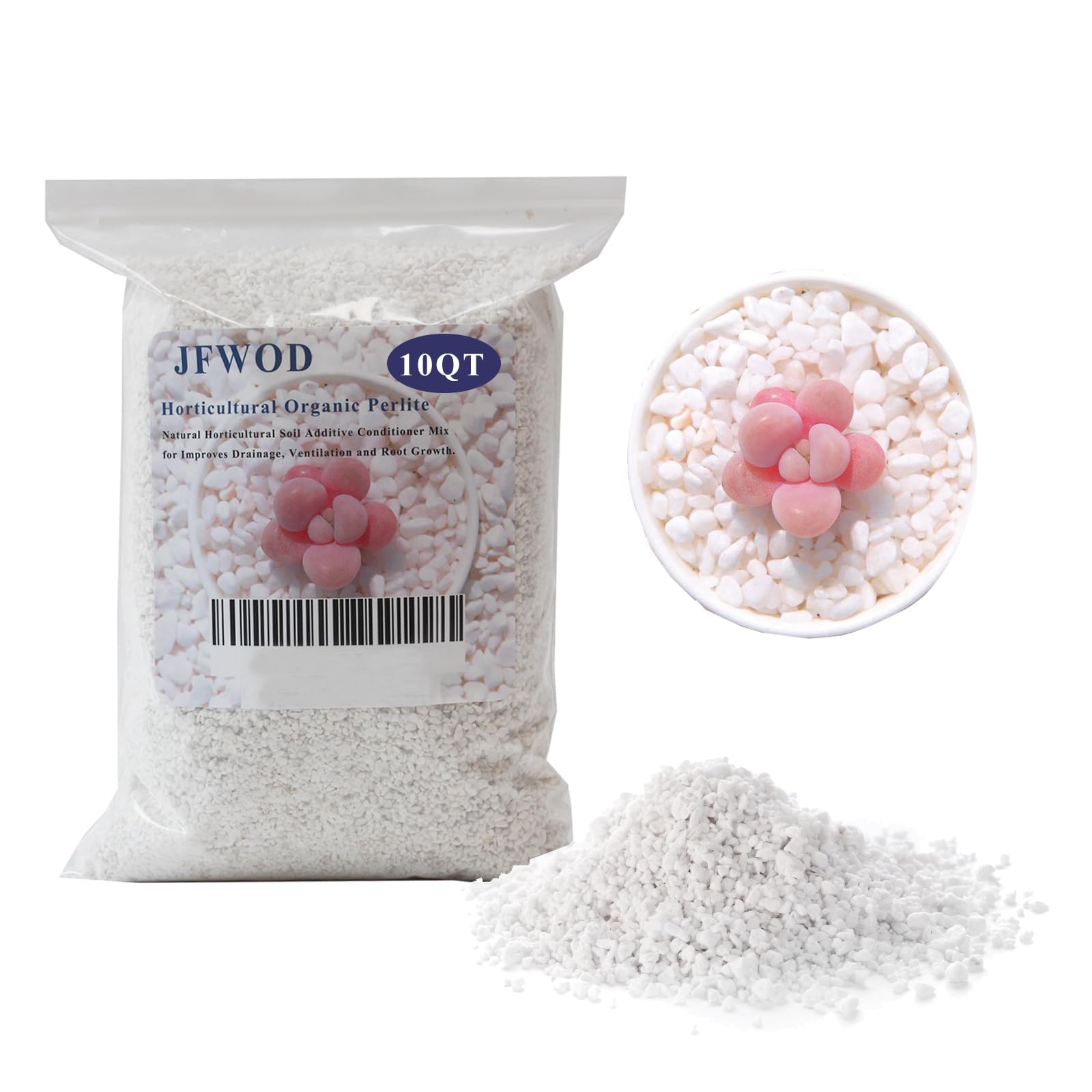 Photo 1 of 10 Quart Organic Perlite Horticultural Soil Amendment for Plants and Enhanced Drainage Enhanced Growth