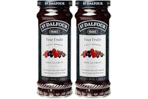 St. Dalfour Four Fruits Fruit Spread - 10oz - 100% from Fruit, No Artificial Ingredients, Non-GMO, No Cane Sugars, All Natural - Pack of 2