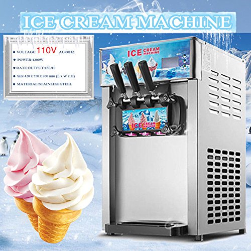 3 flavor soft serve ice cream machine