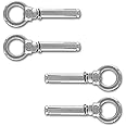 Reedny,Eyebolt Bolt Stainless Steel Wall Concrete Brick Anchor Expansion Bolts Ring Screw Eyes,Heavy Duty Anchor Fastener Eye Bolt (M8, 4 Pcs)