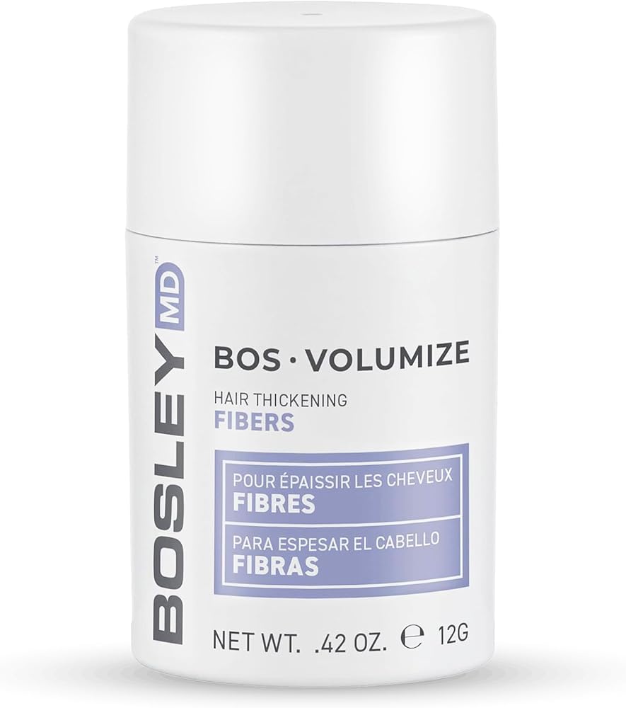 BosleyMD BOSVolumize Hair Thickening Fibers – Natural Keratin Hair Building Formula for Thinning Hair & Bald Spots – Instant