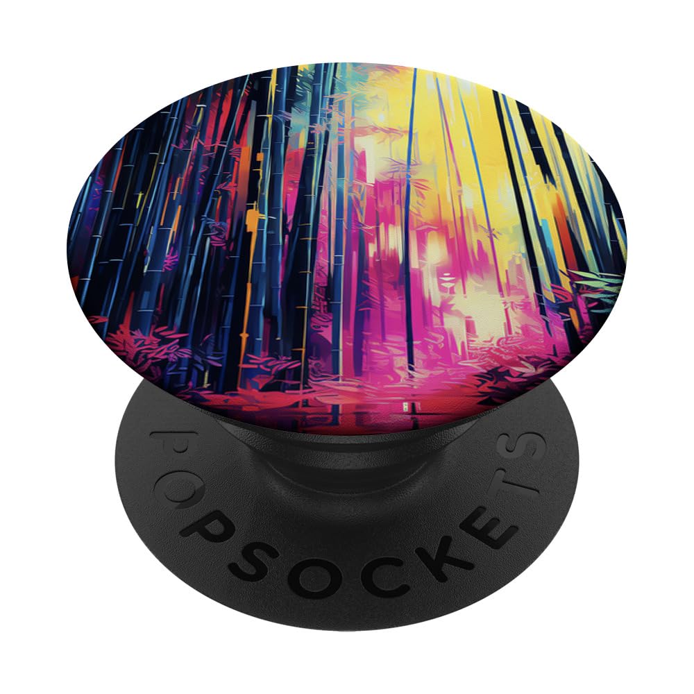 Capturing Nature's Essence Bamboo's Glitch Artistry Finest PopSockets Swappable PopGrip