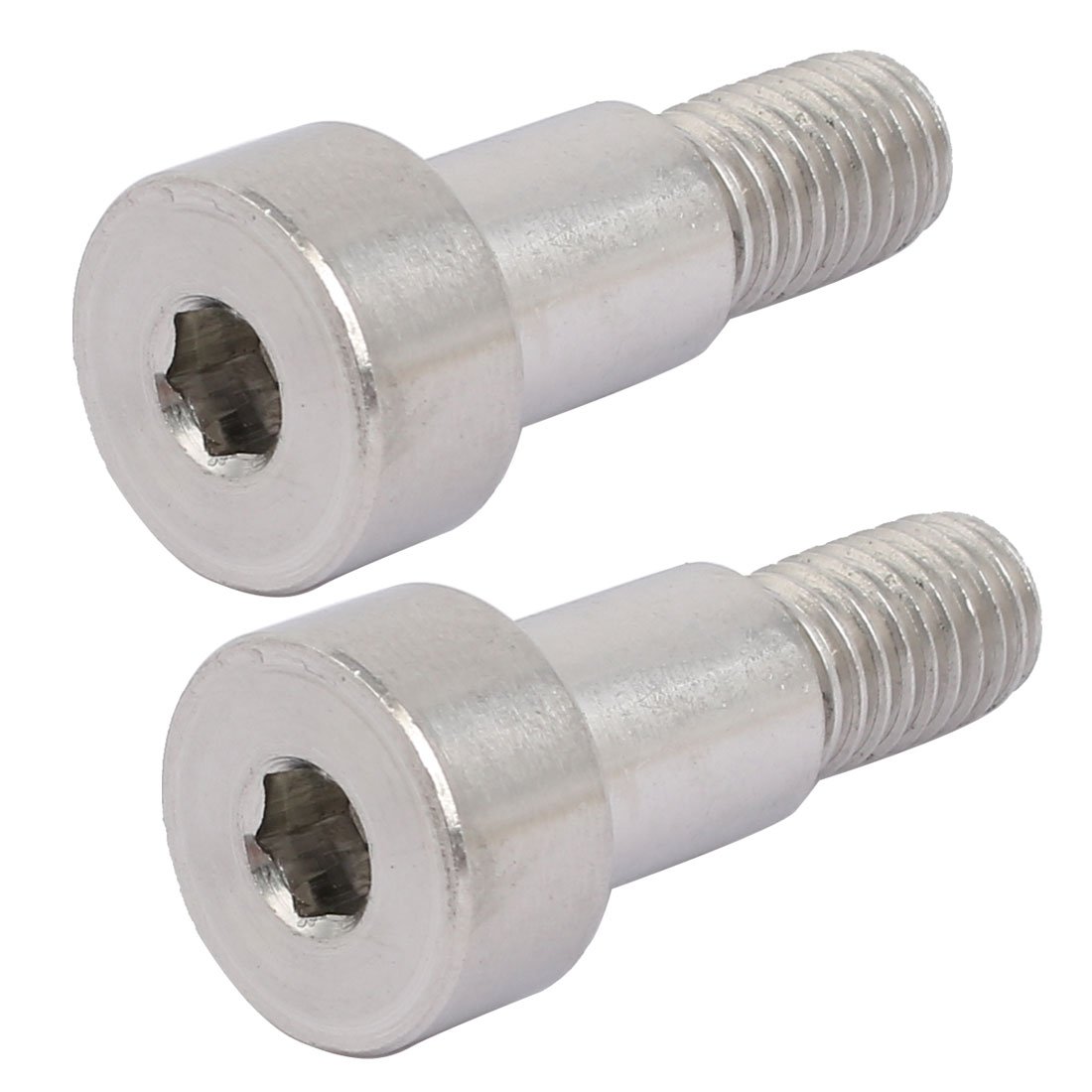 Sourcingmap 304 Stainless Steel Hex Socket Shoulder Bolt 12mm Shoulder Dia 16mm Shoulder Length M10 Thread 2PCS
