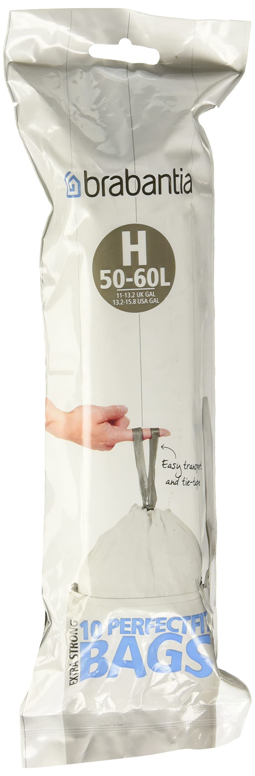 Brabantia Bin Liners, Size H, 50-60 L - 10 bags